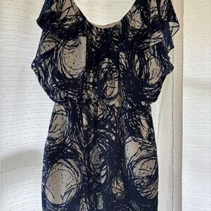 City Triangles Navy and Beige Dress